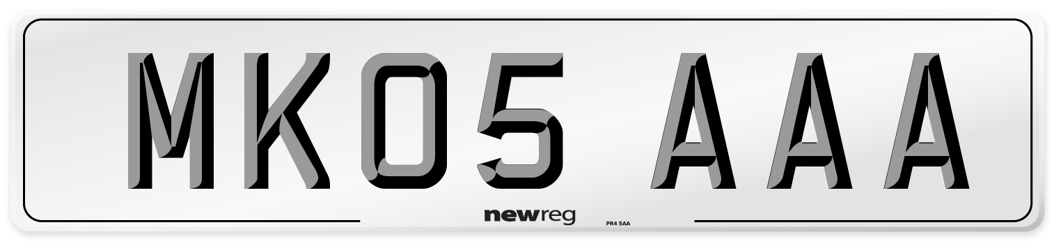 MK05 AAA Number Plate from New Reg